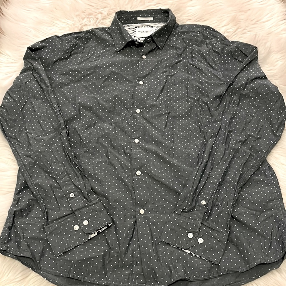 Men’s XL Polka Dot Button Up Shirt